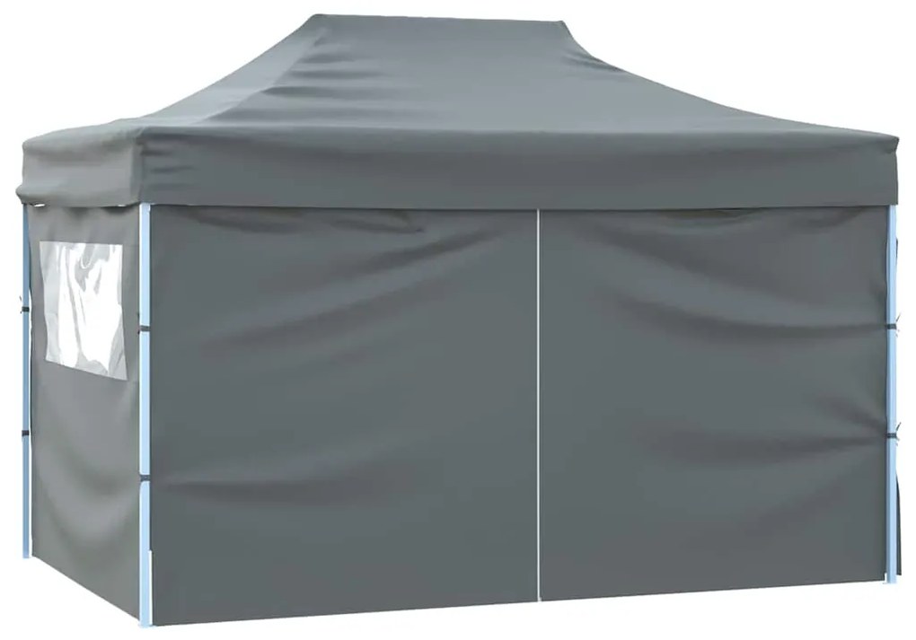 Tenda dobrável profissional festas 4 paredes 3x4m aço antracite