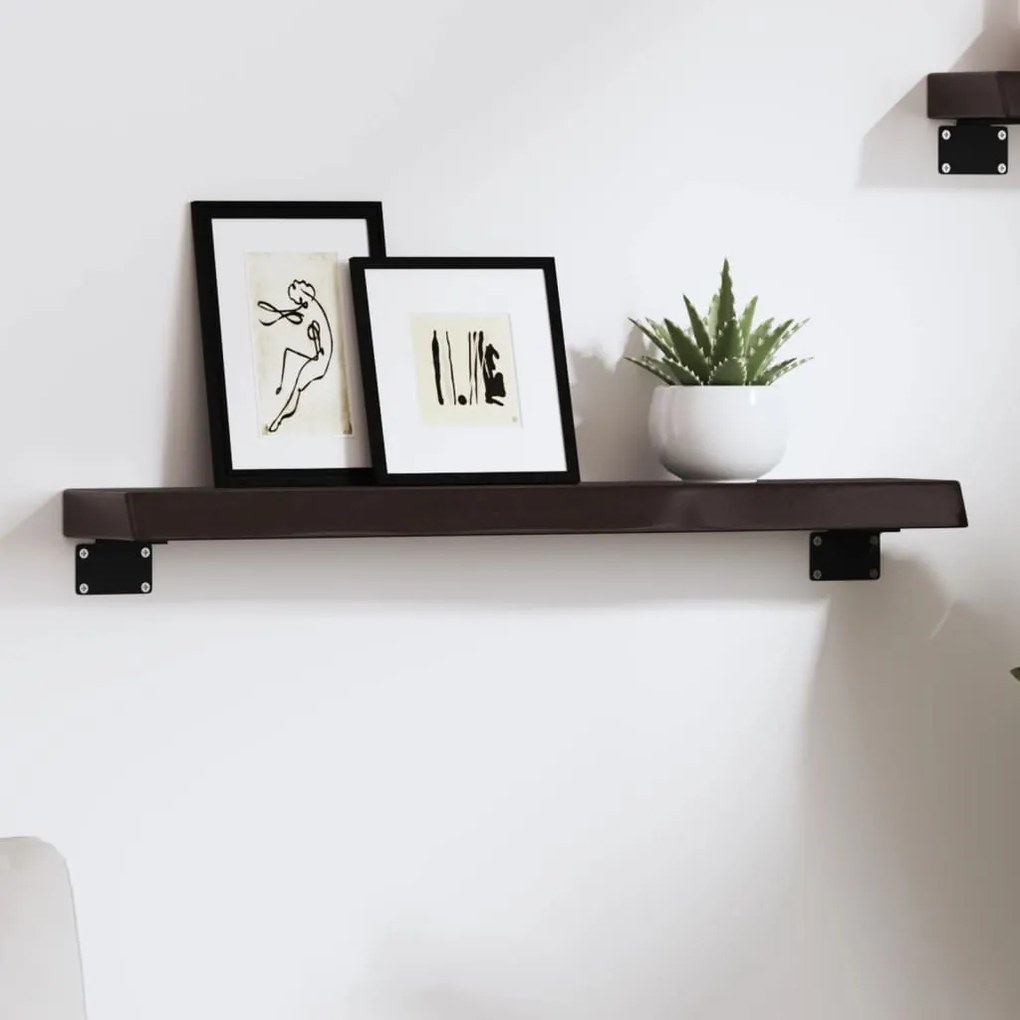 vidaXL Prateleira de parede 60x10x4cm carvalho tratado castanho-escuro