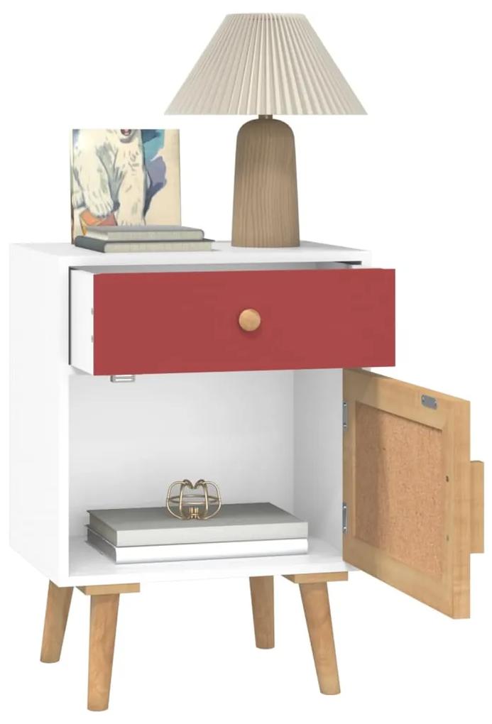 Mesa de cabeceira 40x30x55 cm derivados de madeira branco