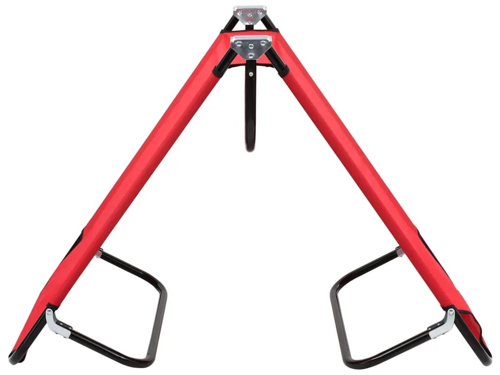 Espreguiçadeira/cama dobrável aço vermelho