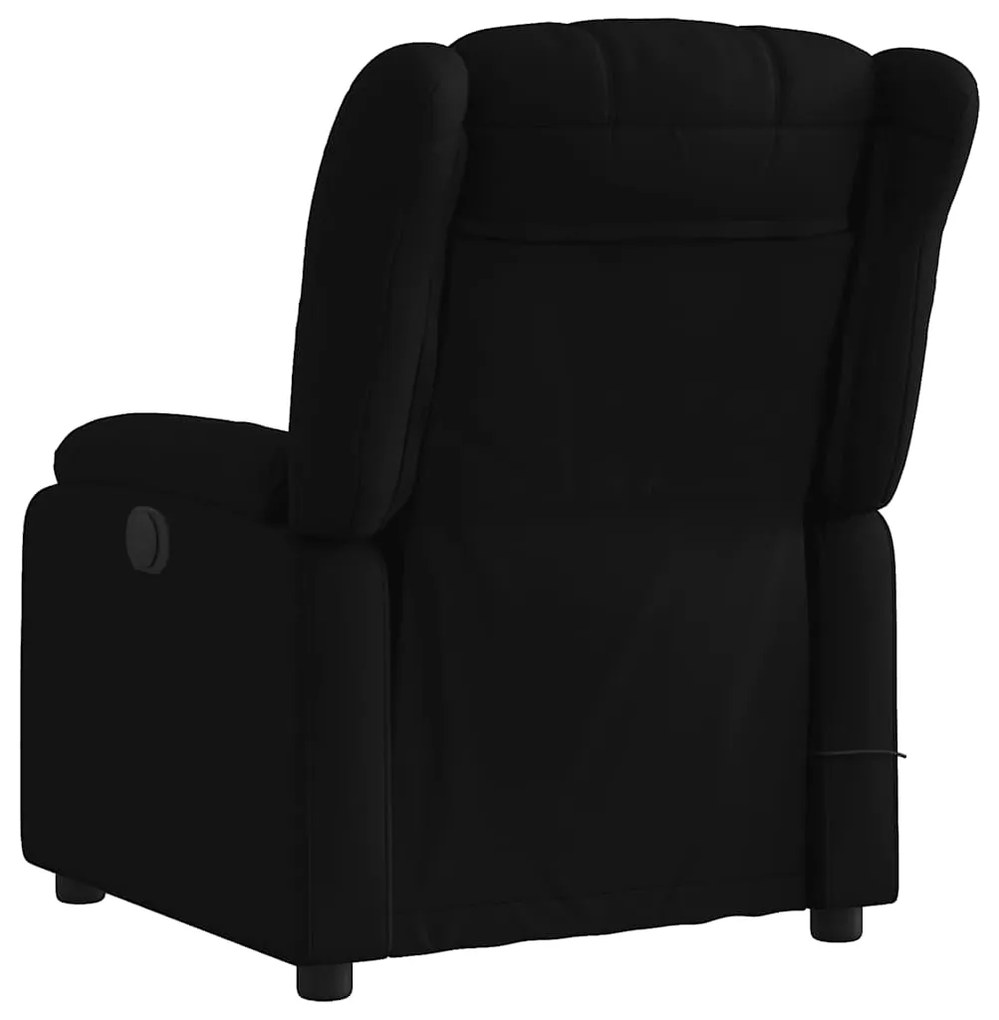 Poltrona de massagens reclinável tecido preto