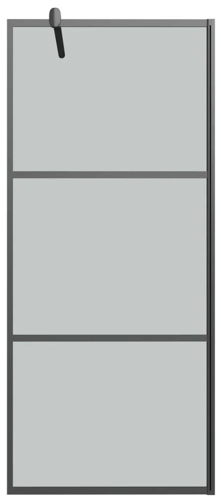 Divisória de chuveiro preto 80x195 cm vidro ESG escuro
