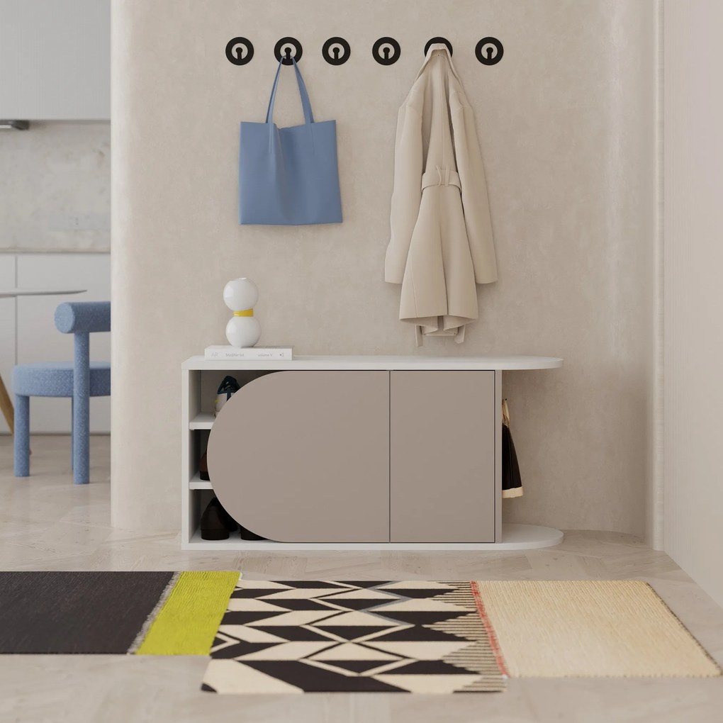 Hall Stand Berlin BA – Nogueira – 120 cm x 200 cm x 35 cm