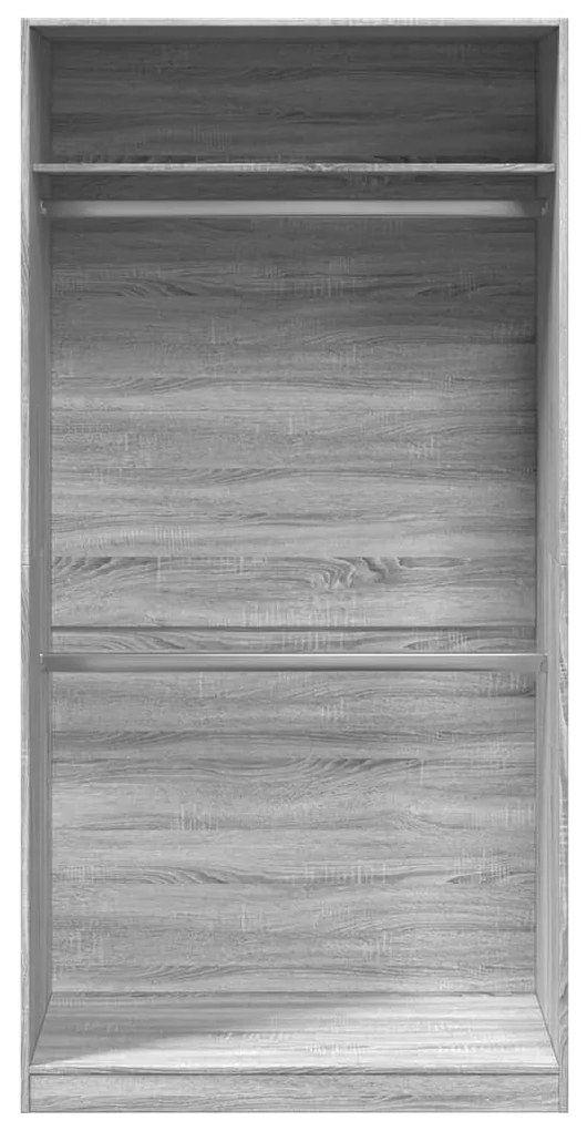 Roupeiro 100x50x200 cm derivados de madeira cinzento sonoma