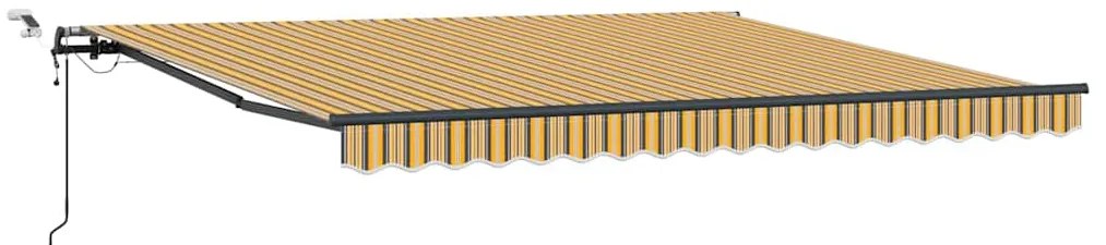 Toldo Retrátil Automático com Faixa LED Multicolorida 400x350 cm