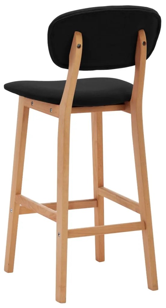 Bancos de bar 2 pcs tecido preto