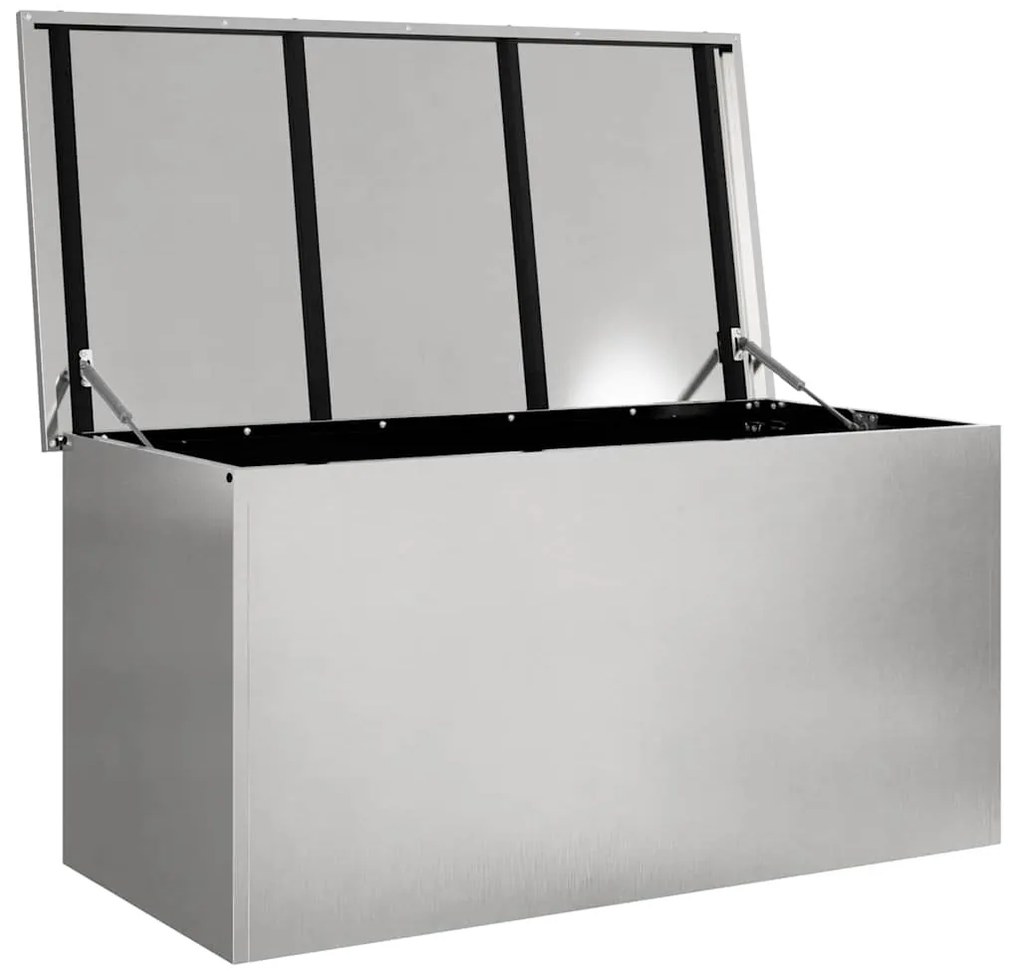 Caixa de Armazenamento Externa Prateado 100 x 50.5 x 50 cm