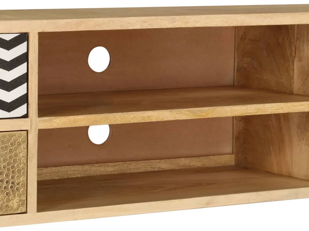 Móvel de TV 120x30x40 cm madeira de mangueira maciça