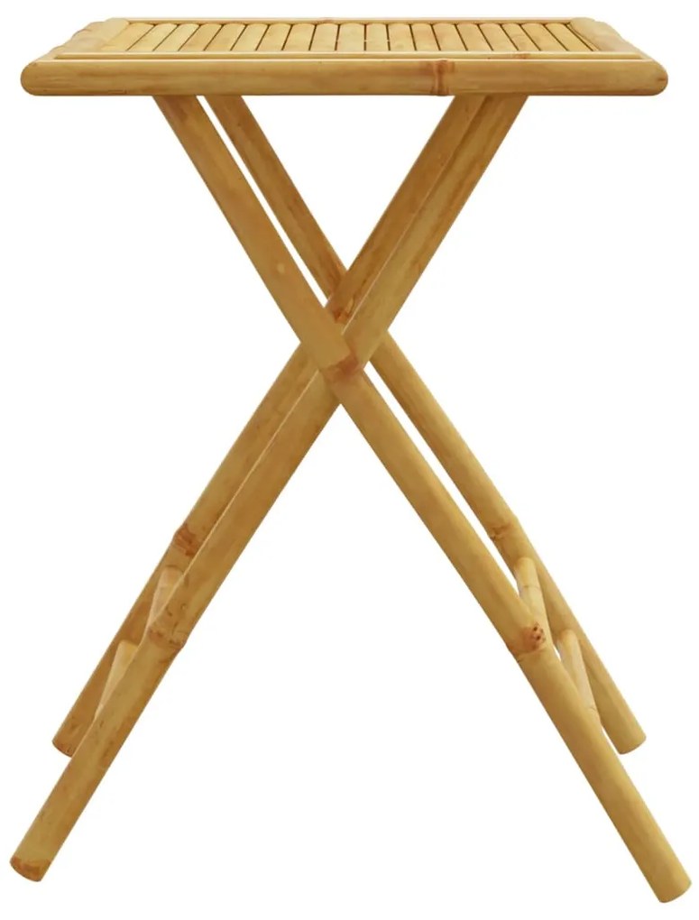 Mesa de jardim dobrável 55x55x75 cm bambu