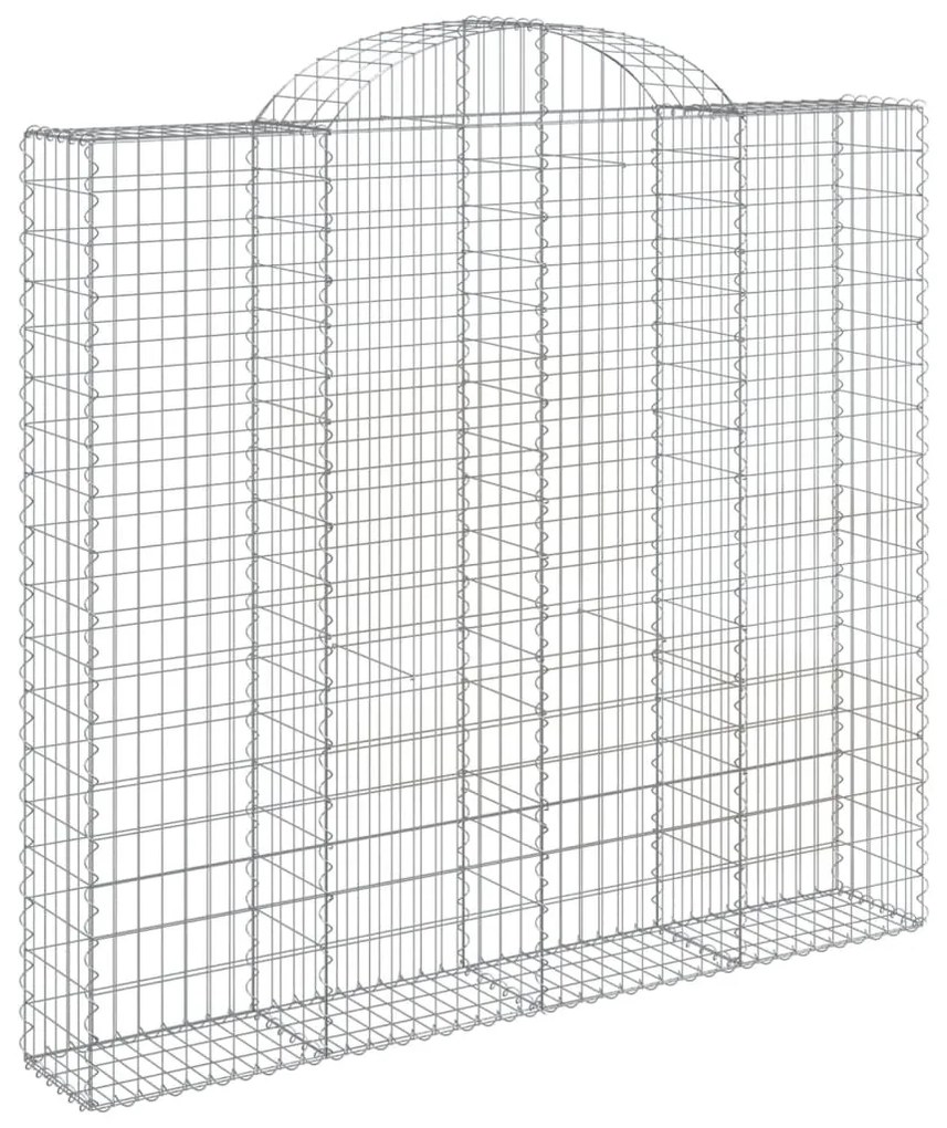 Cestos gabião arqueados 4pcs 200x50x180/200cm ferro galvanizado