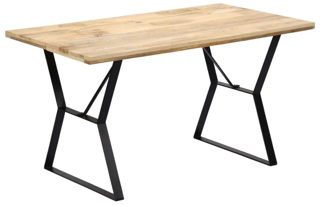 Mesa de jantar madeira de mangueira maciça 140x80x76 cm
