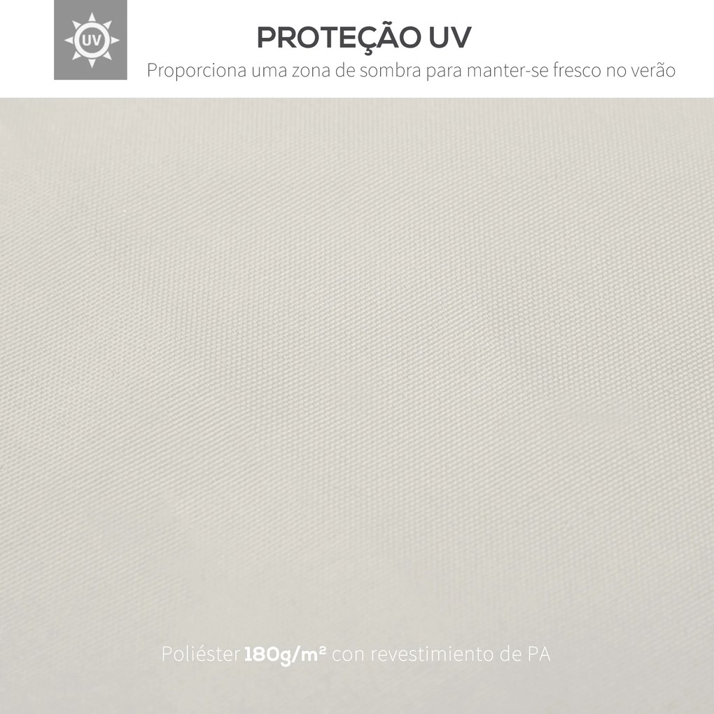 Toldo de Substituição 3x3m para Pérgolas (ESTRUTURA NÃO INCLUIDA) Toldo de Substituição de Pérgolas de Jardim Creme