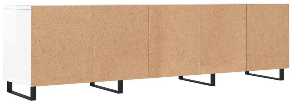 Móvel p/ TV 150x30x44,5 cm derivados madeira branco brilhante