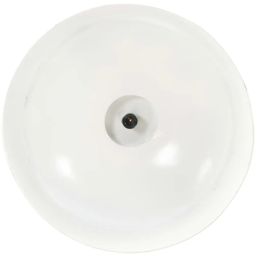 Candeeiro suspenso industrial 32 cm E27 branco