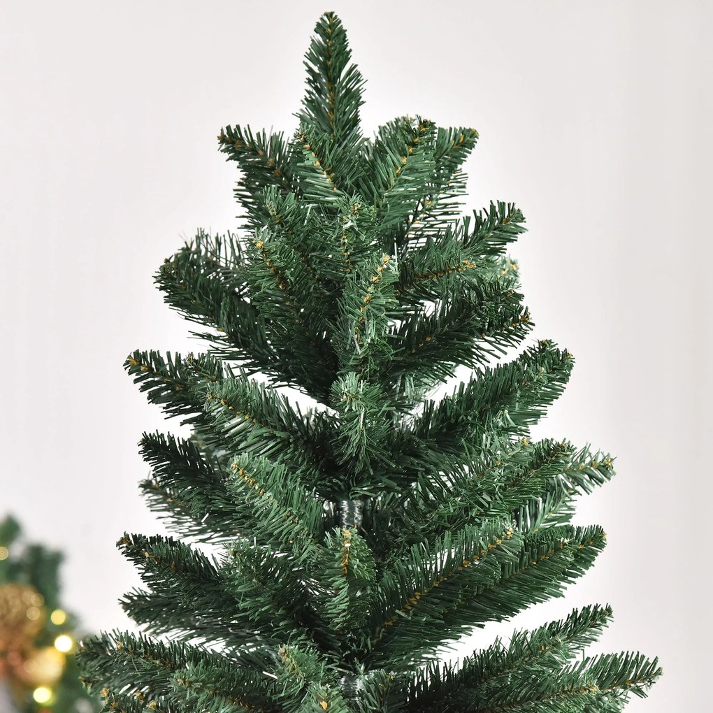 HOMCOM Árvore de Natal Artificial 210cm Ignífuga com 1064 Ramas com 2