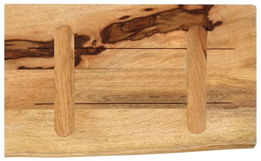 Tampo de mesa borda viva 60x20x3,8 cm mangueira áspera maciça