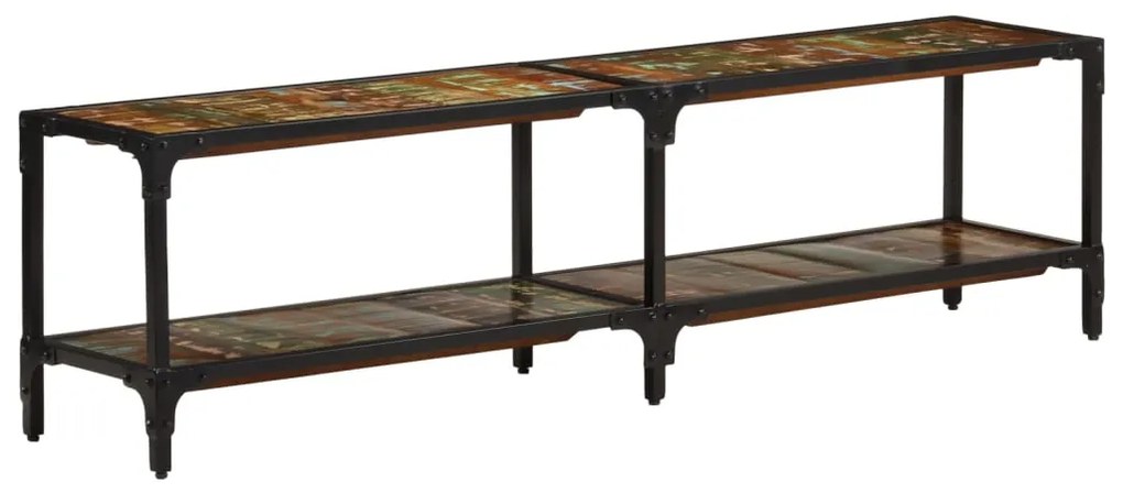 Móvel de TV 150x30x41 cm madeira recuperada maciça