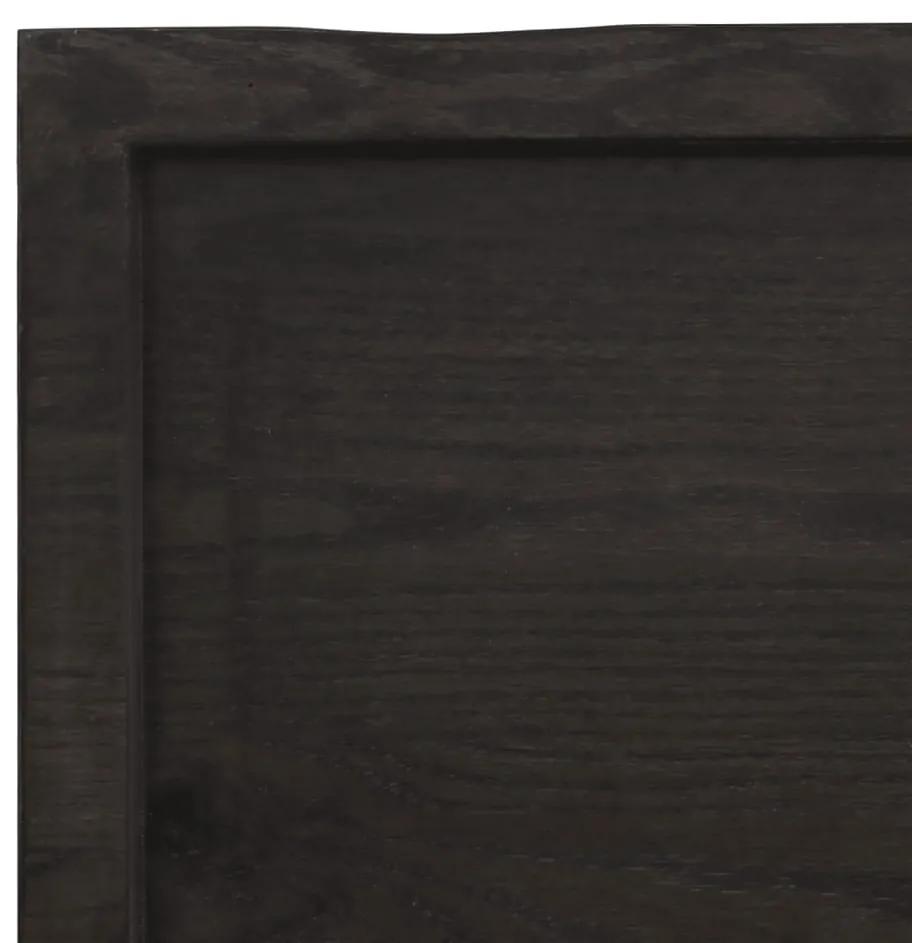 Prateleira de parede 220x40x4 cm carvalho tratado cinza-escuro