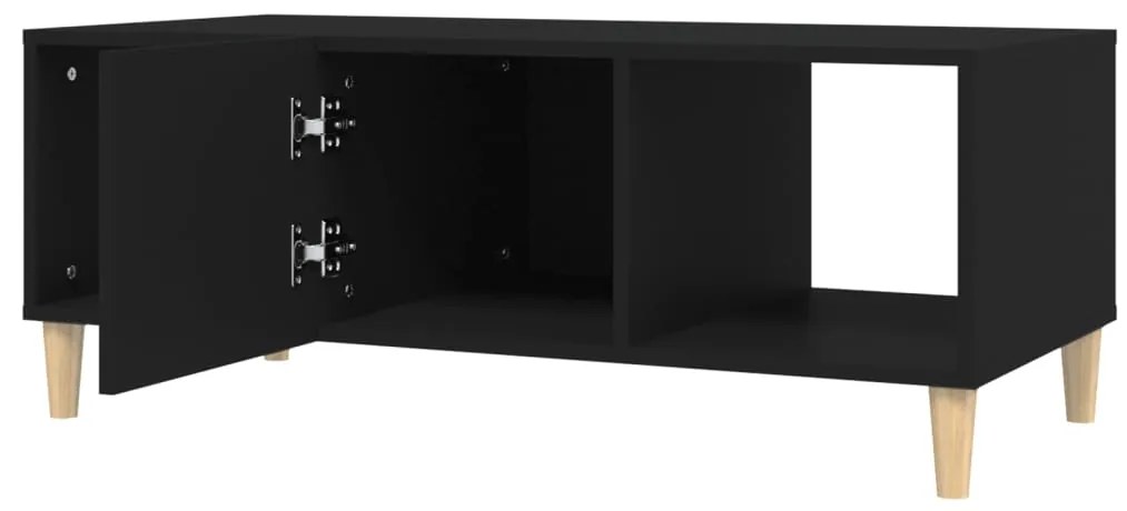 Mesa de centro 102x50x40 cm madeira processada preto
