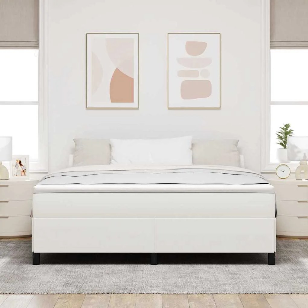Cama vidaXL Creme 180x200 cm em Tecido Corduroy
