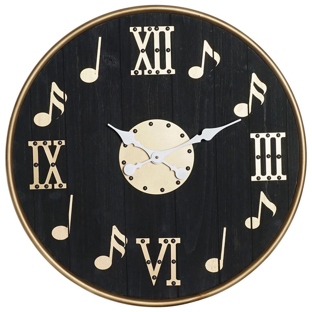 Relógio de Parede DKD Home Decor Musical Ferro Madeira MDF (60 x 4 x 60 cm)