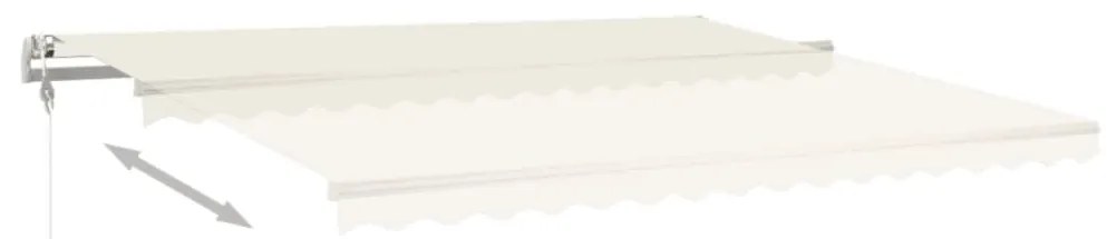 Toldo retrátil automático 450x350 cm cor creme