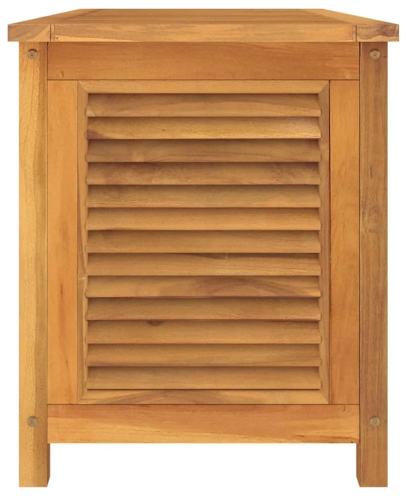 Caixa de arrumação p/ jardim com saco 114x50x58 cm teca maciça