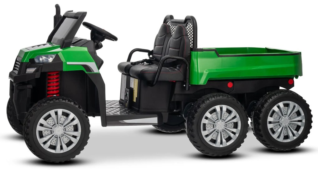 Carro elétrico para crianças RIDER 24V com tração nas quatro rodas (4X 200W), 2 Lugares bateria de lítio, rodas EVA, assento duplo em couro sintético