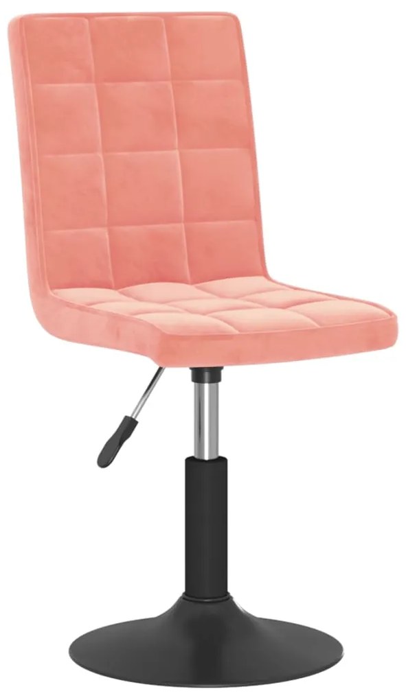 Cadeiras de jantar giratórias 6 pcs veludo rosa