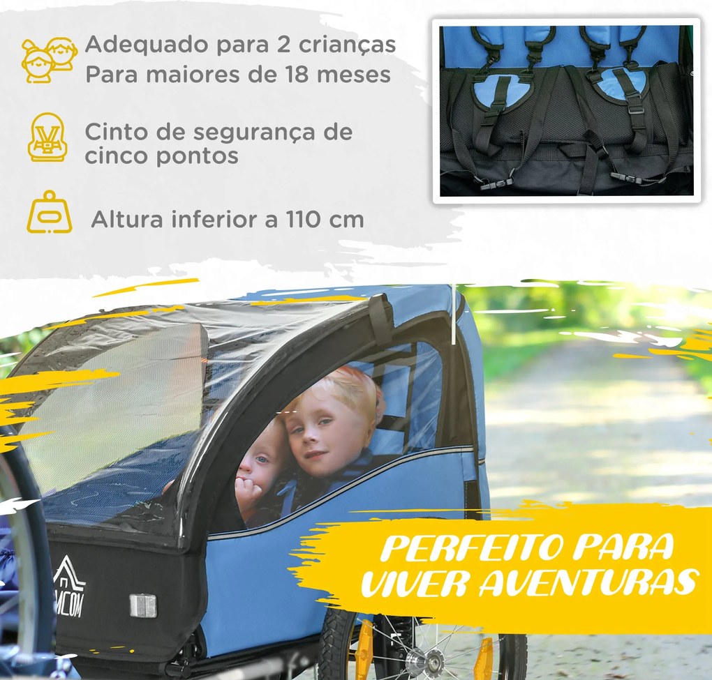Reboque de Bicicleta – Modelo Rimini – 140x88x90 – Preto