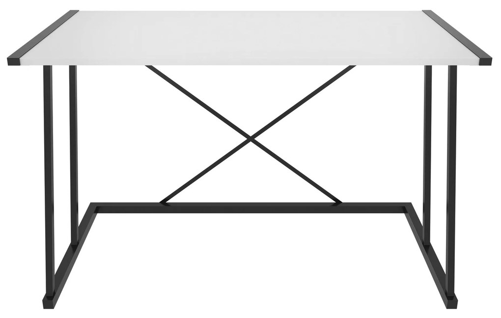 Secretária de Estudo Adelaide - Preto e Branco - 114cm x 60cm x 75cm
