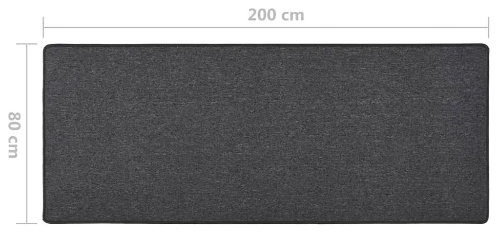 Tapete/passadeira 80x200 cm antracite