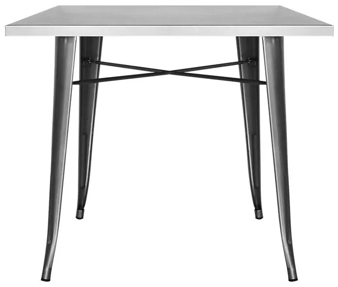Mesa Torix Quadrada 70 cm - Cinza metalizado