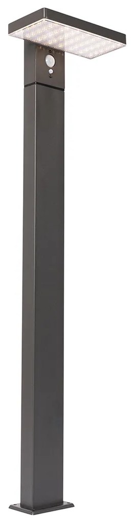 Candeeiro de pé exterior cinzento escuro 80 cm com LED e luz regulável a energia solar - Sunnie