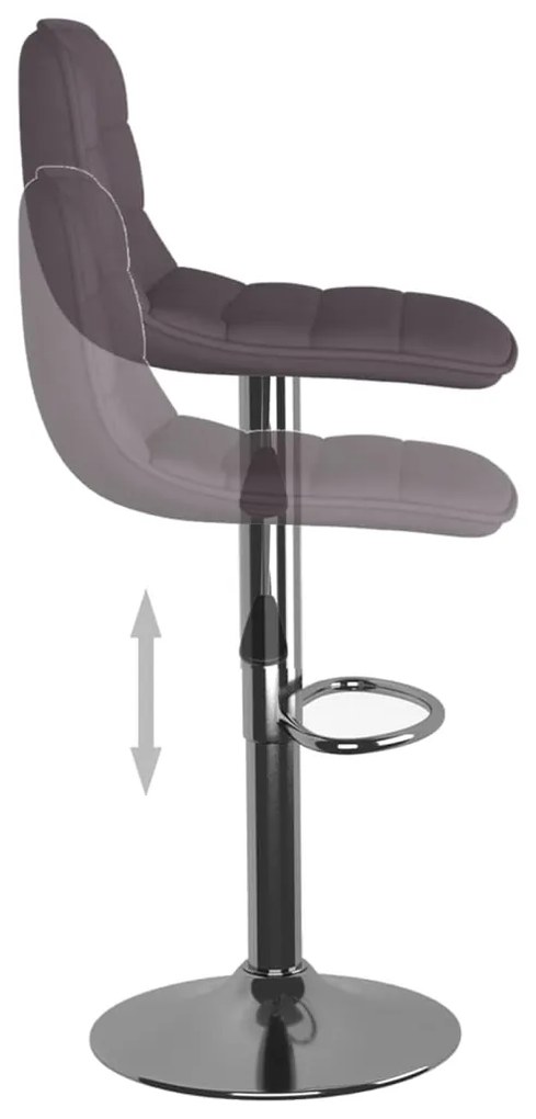 Bancos de bar 2 pcs tecido cinzento-acastanhado