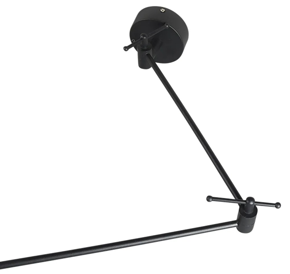 LED Candeeiro de suspensão inteligente preto com abajur cinza escuro 35 cm incl. Wifi A60 - Blitz Moderno