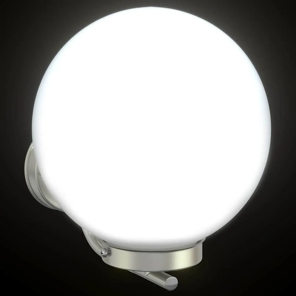 Luz de Parede Externa vidaXL Prata Aço Inoxidável IP44