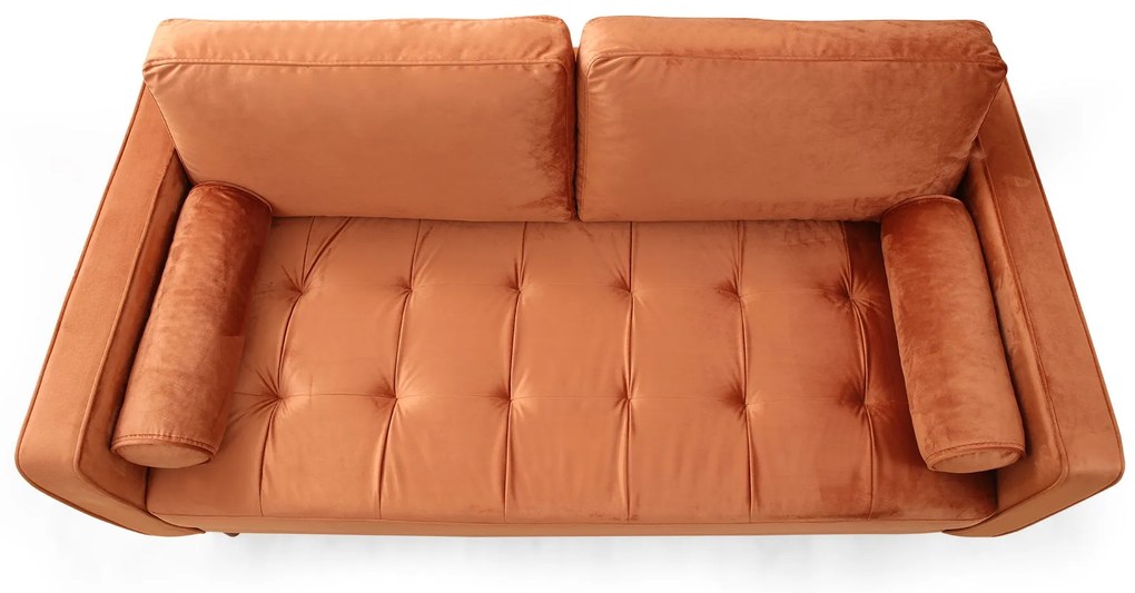 Sofá de 2 Lugares Rome – Laranja – 175 cm x 90 cm x 70 cm
