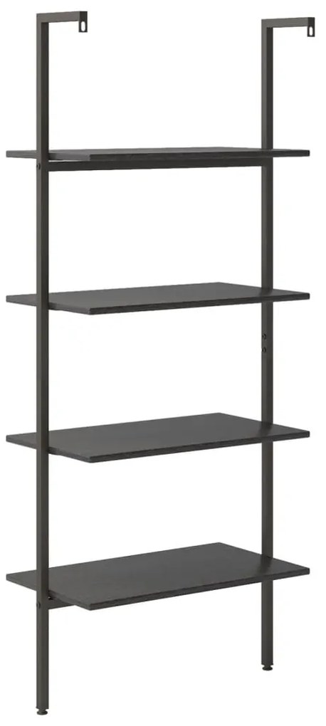 Unidade 4 prateleiras inclinada 64x35x152,5 cm preto