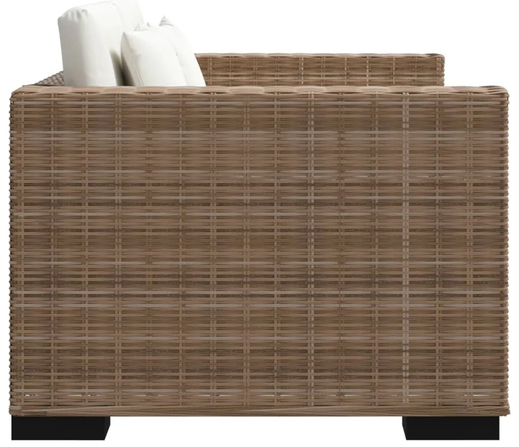 Conjunto de sofás de 3 lugares, 8 pcs, vime genuíno