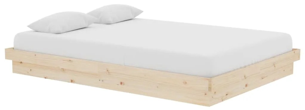 Estrutura de cama 140x200 cm madeira maciça