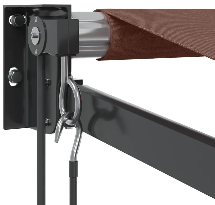 Toldo retrátil automático 500x300 cm castanho