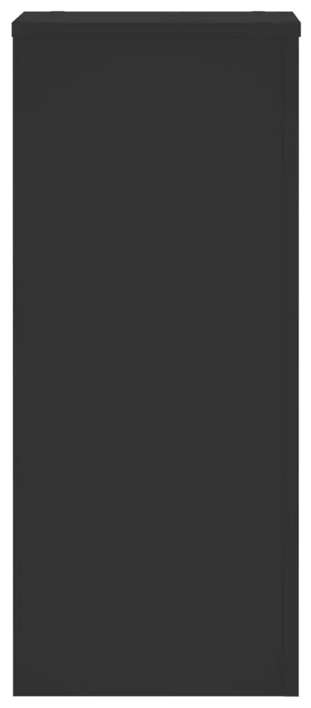 Suportes p/ plantas 2 pcs 30x30x70 cm derivados madeira preto