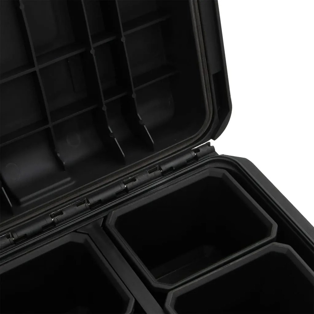 Mala de viagem portátil 56,5x34x16 cm PP preto