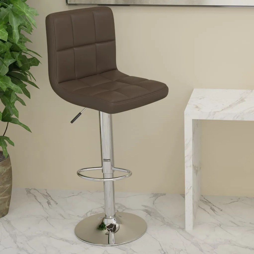 vidaXL Banco de bar couro artificial castanho
