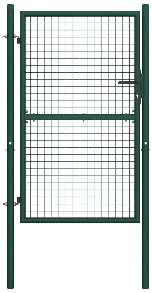 Portão de cerca 100x175 cm aço verde