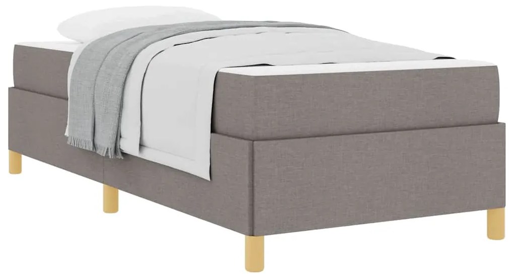 Cama Box Outros Taupe e Branco 90 x 190 cm tecido