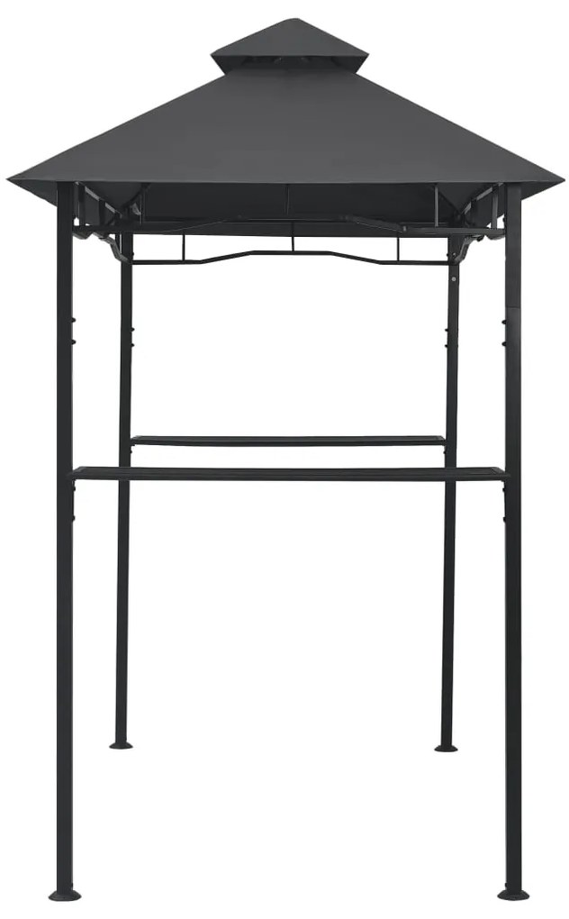 Gazebo de churrasco 240x150x255 cm aço antracite