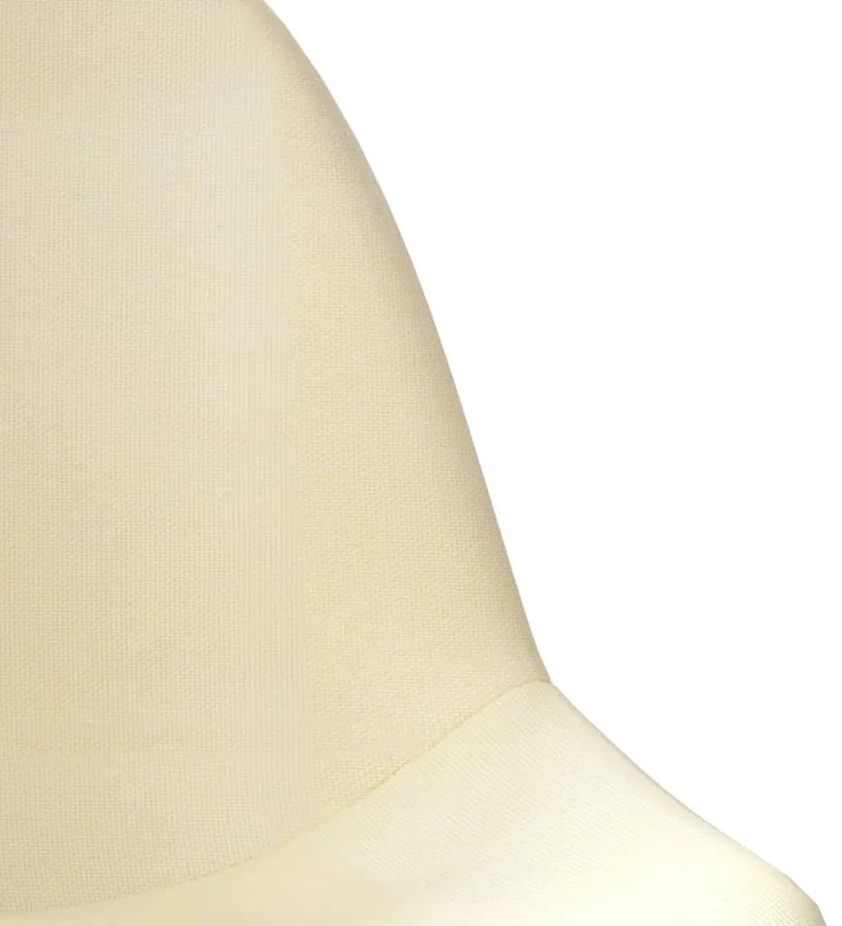 Bancos de bar 2 pcs tecido cor creme