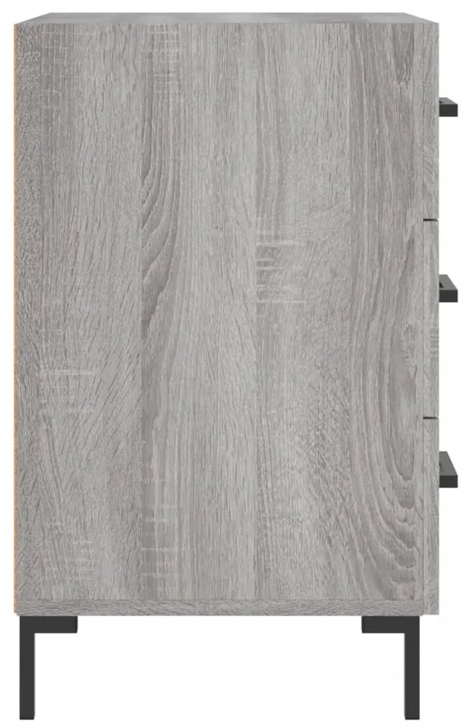 Mesa de cabeceira 40x40x66 cm derivados madeira cinzento sonoma